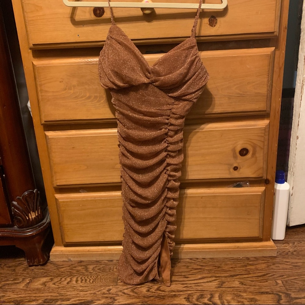 Glittery Ruche Dress